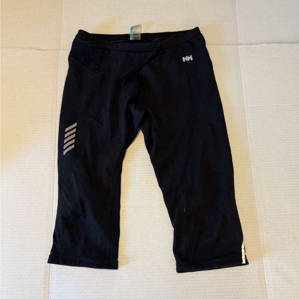 Helly Hansen medium women’s Black Pants running workout tights capri lifa